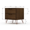 Manhattan Comfort Rockefeller 10-Drawer Dresser, 3-Drawer Dresser and 2-Drawer Nightstand in Brown 178GMC5
